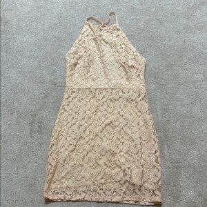 Elegant Lace Halter Dress - AK